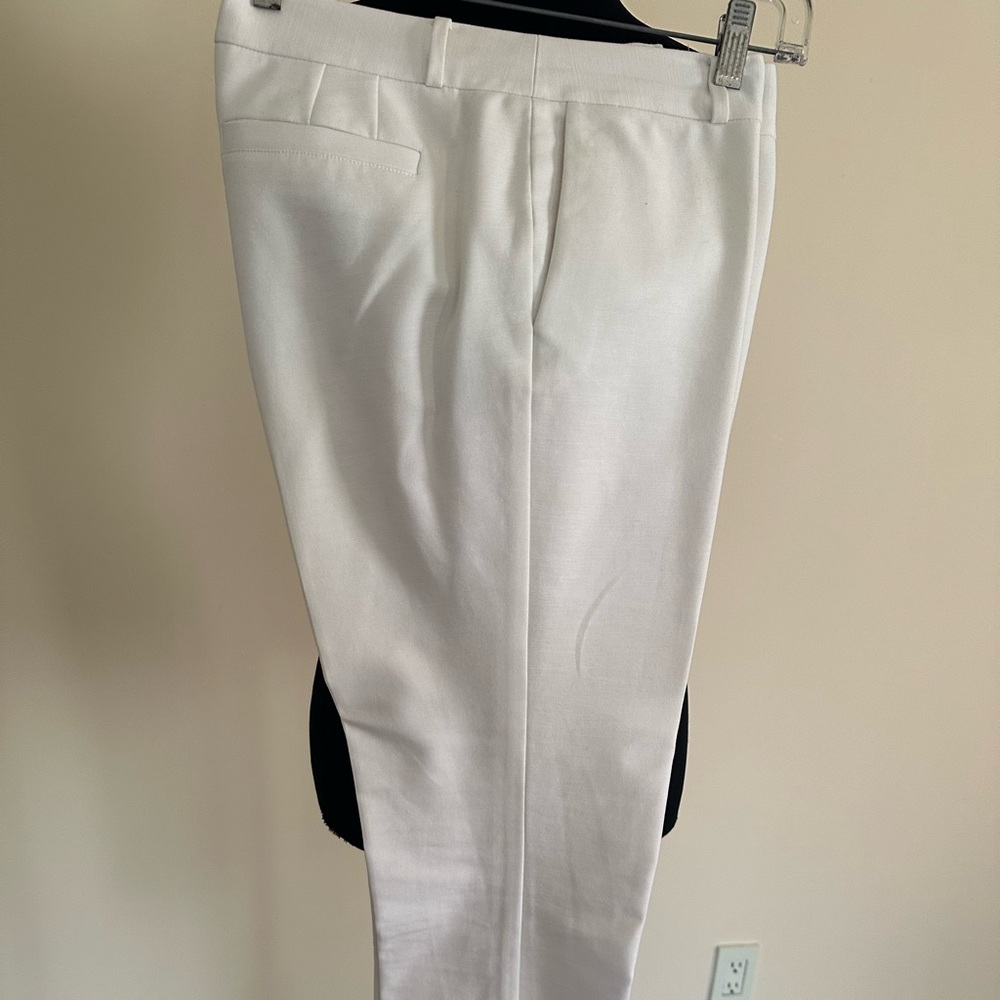 Cotton elastic white pants